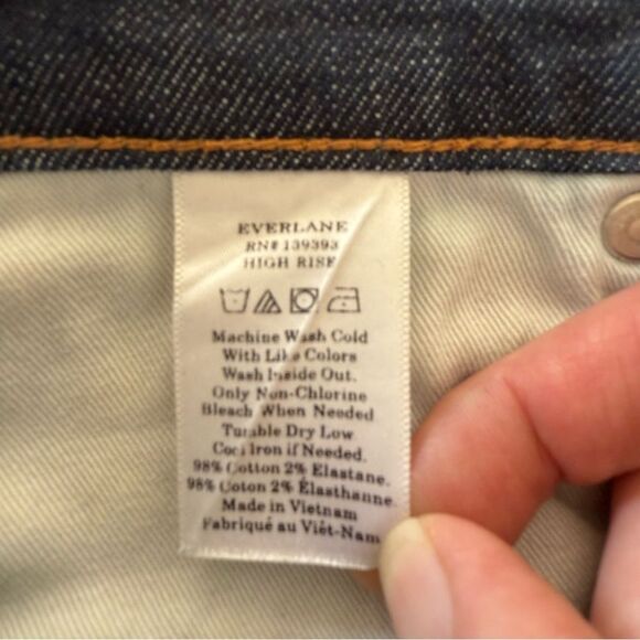 Everlane High Rise Ankle Dark Wash Jeans Size 26 - Picture 6 of 6
